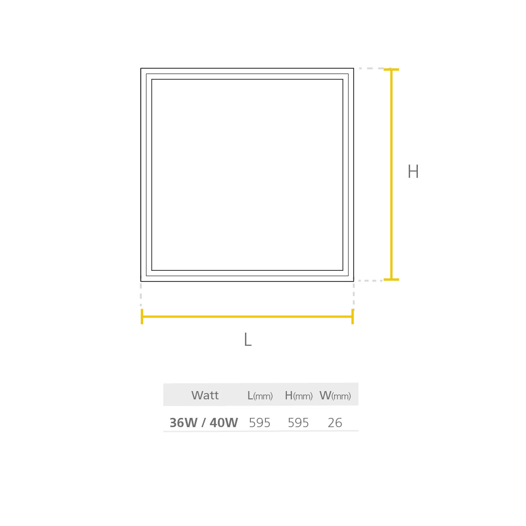 Led Panel Backlit SQ